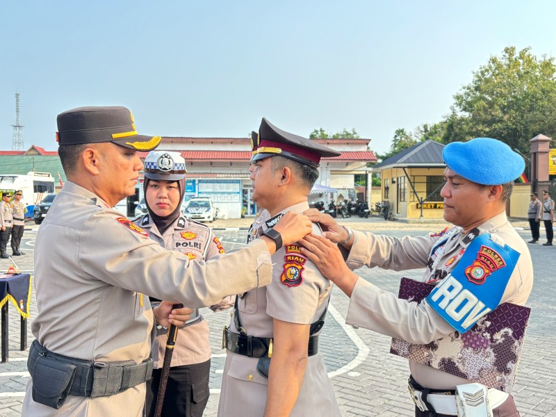 Kapolres Inhu Pimpin Sertijab Kasat Lantas, AKP Luthfi Indra Praja Resmi Jabat Kasat Lantas Baru