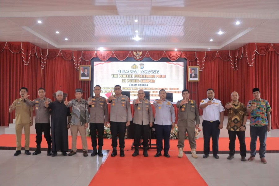 Sinergi Polres Kampar dan Puslitbang Polri Perkuat Penanganan Unjuk Rasa