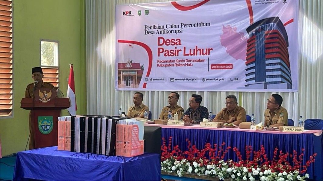 Desa Pasir Luhur Jadi Desa Percontohan Antikorupsi di Rokan Hulu