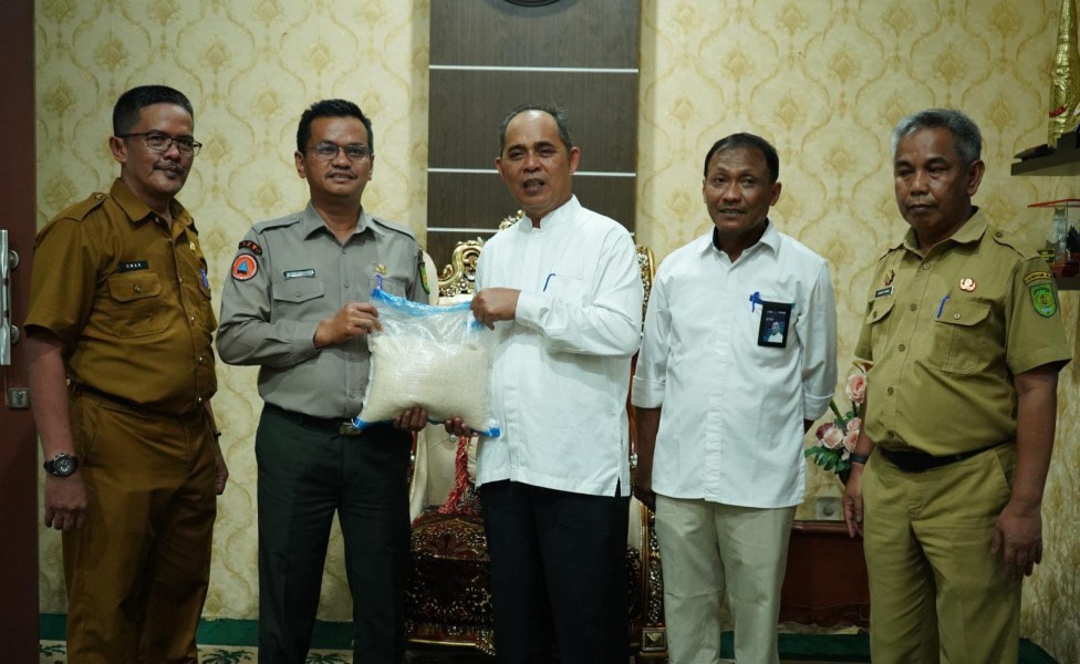 Bulog Serahkan Bantuan Beras ke Bupati Inhil