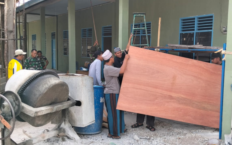 Program Tambah TMMD Kodim Dumai, Rehab Tempat Pengajian