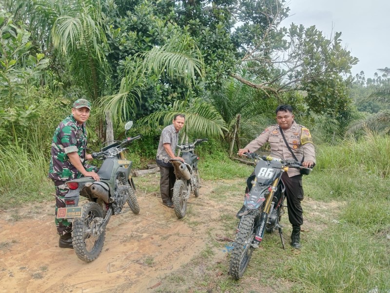 Sertu Sugiarto Bersama Tim Gabungan Patroli Karhutla di Rantau Bertuah, Tidak Ditemukan Titik Api