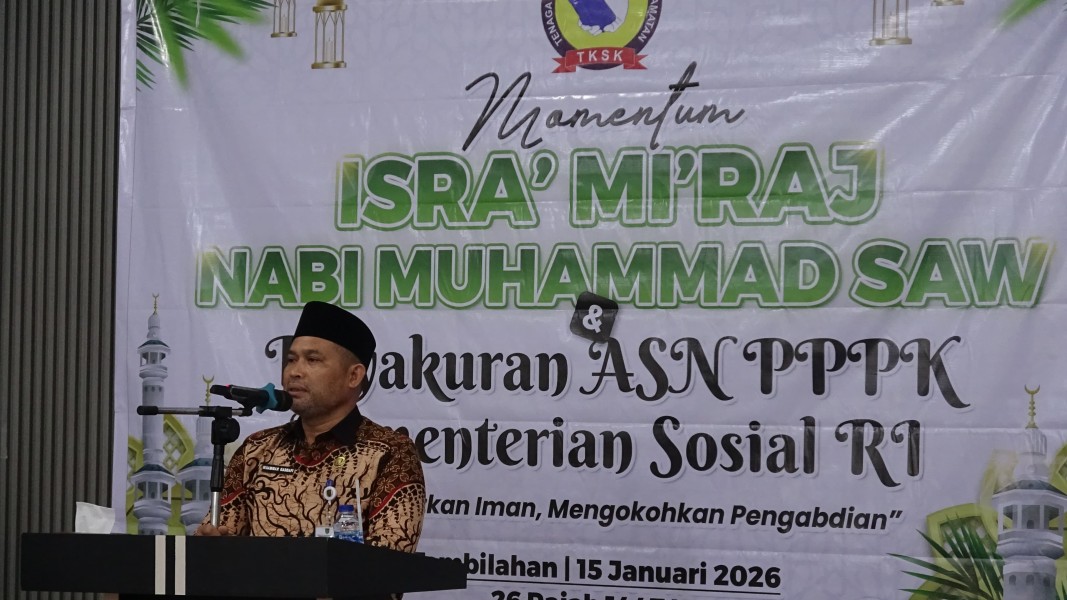 Bupati Inhil Hadiri Peringatan Isra Mi’raj Forum TKSK dan Tasyakuran ASN PPPK Kemensos RI