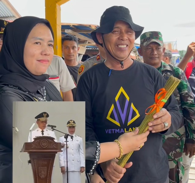 Bupati Inhil Gantikan Kalung Bunga dengan Sapu Lidi: Simbol Kerja dan Kebersihan