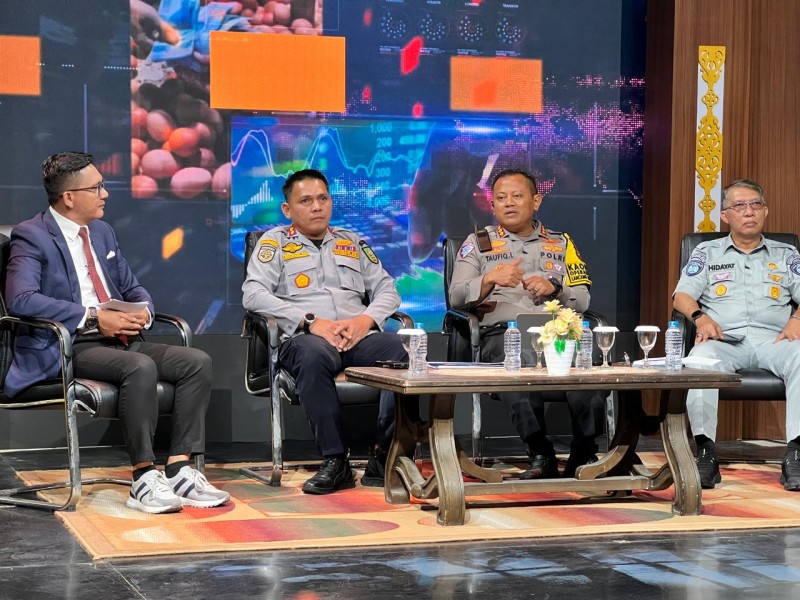 Sosialisasi Operasi Patuh Lancang Kuning 2025, Dirlantas Polda Riau Tampil di Program Riau Cemerlang TVRI