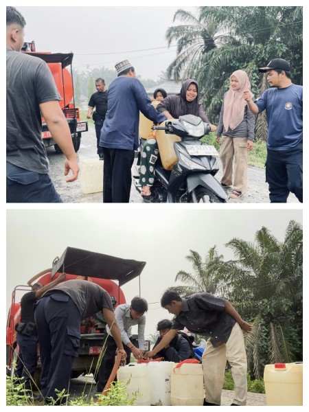 IYC Salurkan 5.000 Liter Air Bersih untuk Warga Desa Barangan, Bukti Kepedulian Mahasiswa Inhu
