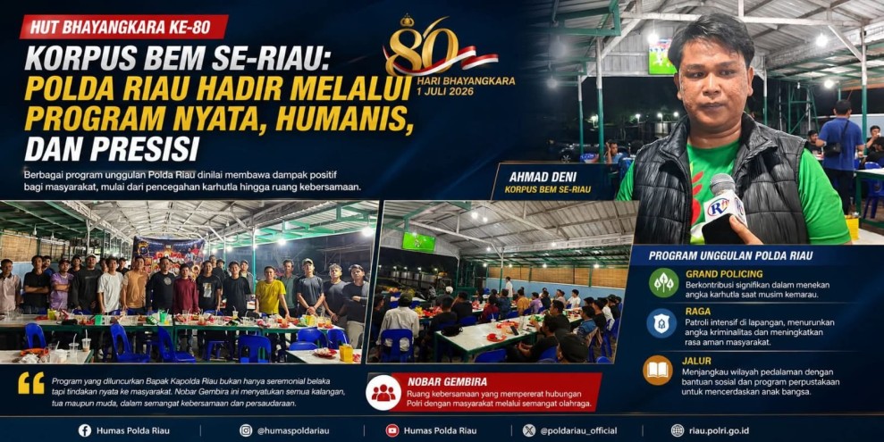 BEM se-Riau Harapan Polda Riau Kedepan lebih Mengayomi dan Harmoni.