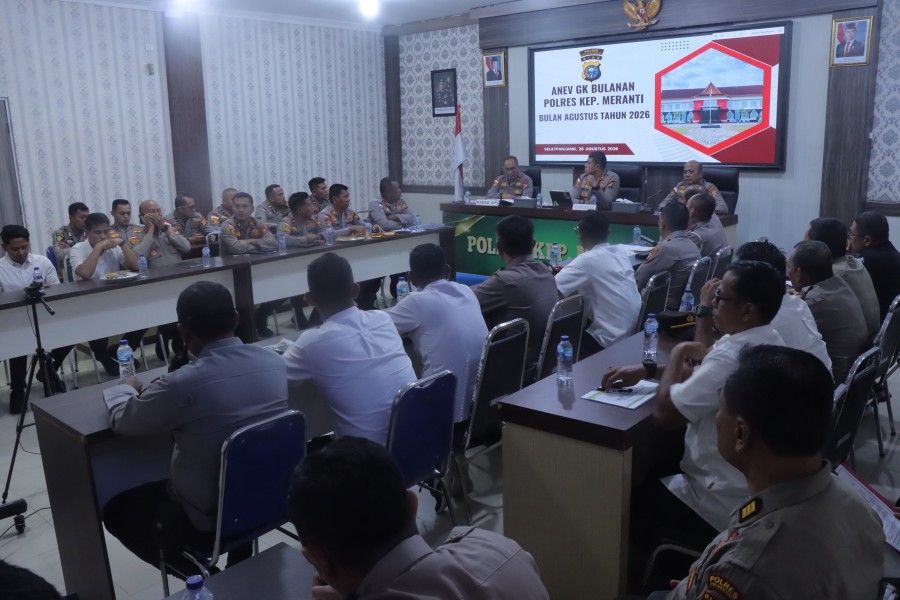Anev Polres Meranti, Karhutla dan Pilkades Jadi Atensi Utama