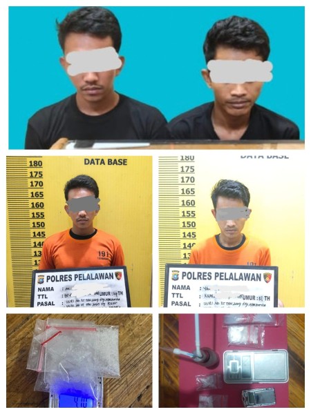 Penggerebekan Tengah Malam di Pangkalan Kerinci, Empat Terduga Pengedar Sabu Diciduk Polisi