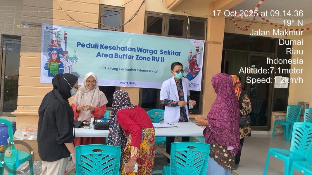 Wujud Kepedulian untuk Kesehatan Masyarakat Sekitar Kilang, PT KPI Unit Dumai Rutin Berikan Pengobatan Gratis