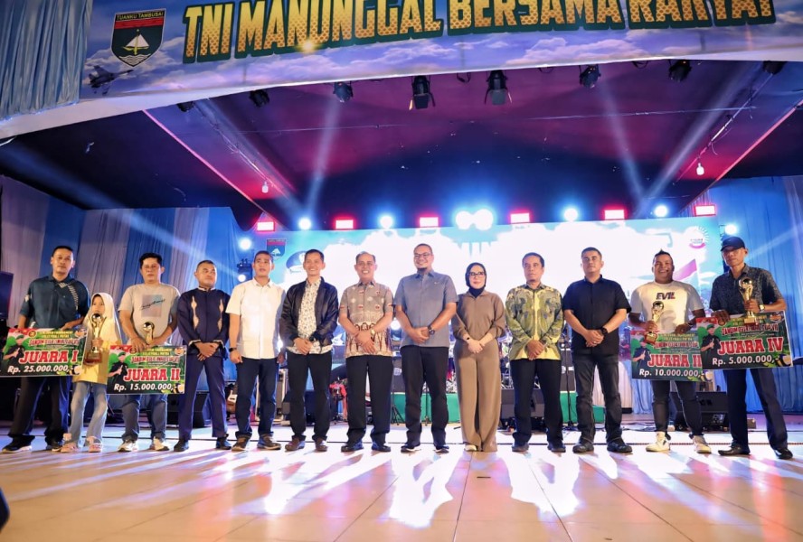 Meriahkan HUT TNI ke-80, Kodim 0314/Inhil Gelar Panggung Hiburan Prajurit Bersama Rakyat