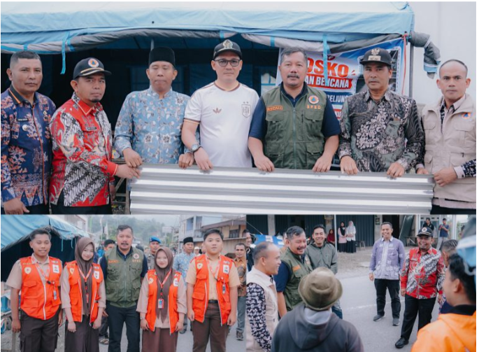 Gerak Cepat Monadi Bantu Korban Puting Beliung di Tutung Bungkuk, Puluhan Kodi Seng Langsung Disalurka