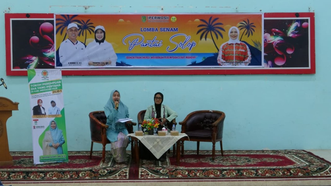 Bupati Inhil Dukung Pertandingan Senam PERWOSI dan Talkshow Pusdatin PUANRI pada Lomba Senam Pantai Solop