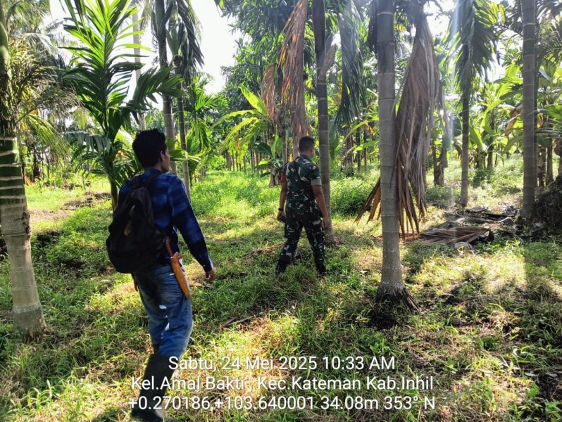 Patroli Karhutla, Pratu Deby Maharezki Imbau Warga Tak Buka Lahan dengan Membakar