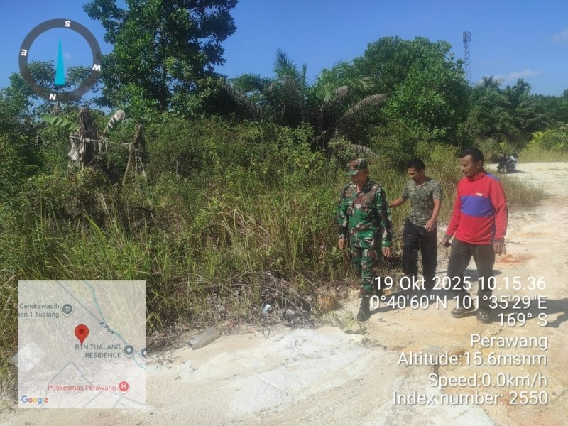 Serka A. Sigalingging Laksanakan Patroli Karhutla di Perawang Barat, Situasi Aman dan Nihil Titik Api