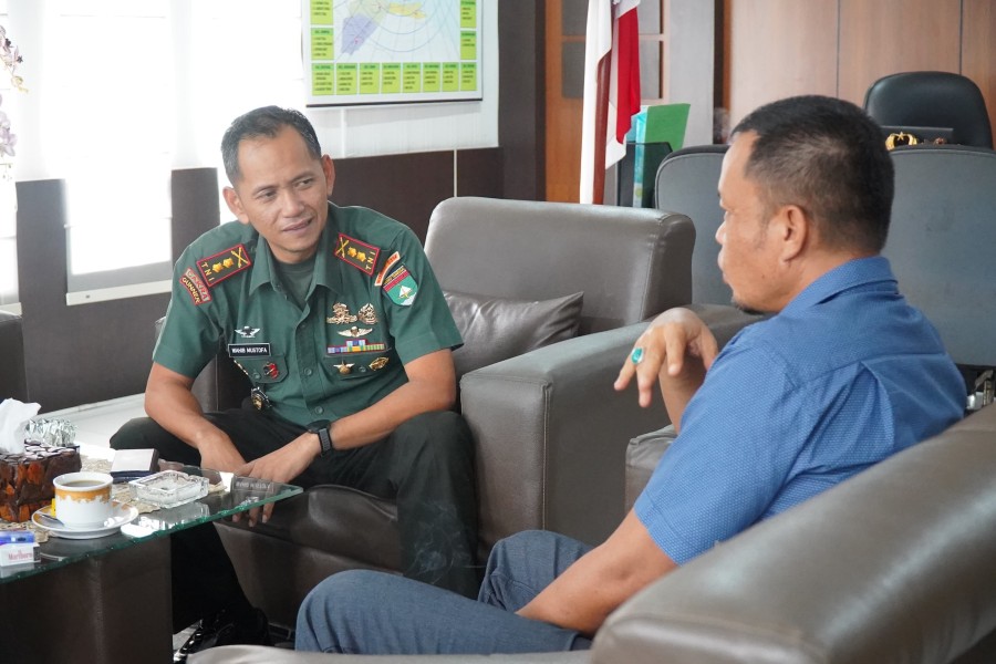 Dandim 0314/Inhil Terima Kunjungan Ketua PN Tembilahan, Pererat Silaturahmi dan Sinergi Antar Lembaga