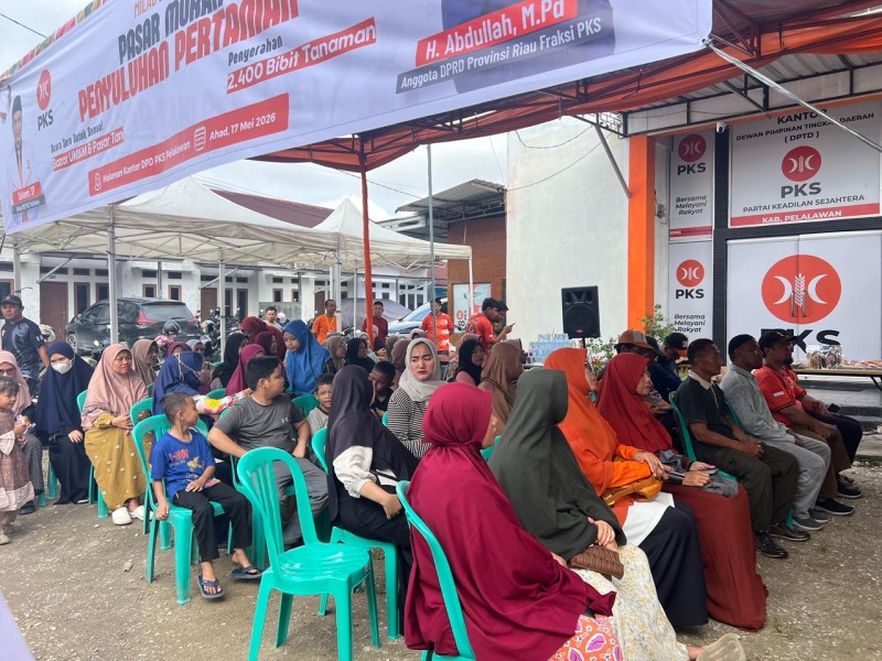 Meriahkan Milad ke-24 PKS, DPD PKS Pelalawan Gelar Penyuluhan Pertanian dan Pasar Murah