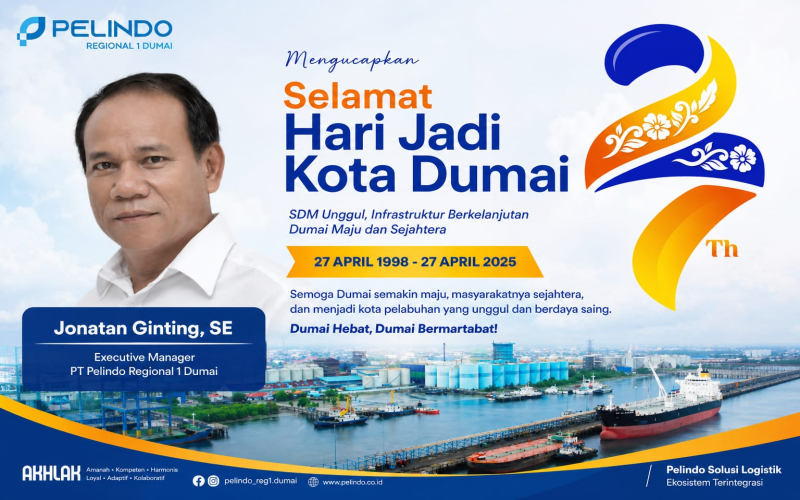 HUT ke-27 Dumai, Pelindo Tegaskan Komitmen Dukung Pembangunan Berkelanjutan