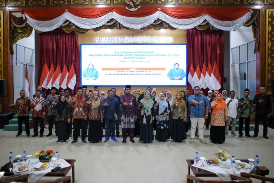 Pengurus Bank Sampah Kecamatan dan Kelurahan se-Kota Dumai Resmi Dilantik