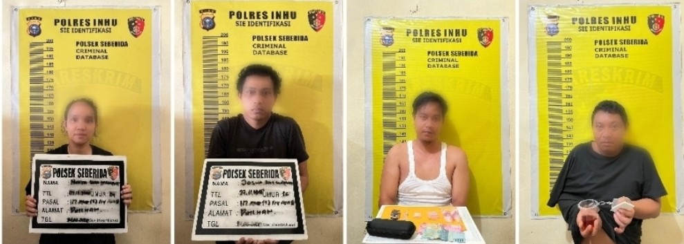 Kompak Pasutri Asal Sumut Tersandung Kasus Narkoba, Polsek Seberida Turut Amankan Pemasok