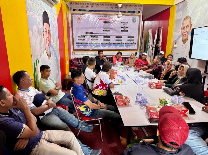 Pengurus KONI Kota Dumai Lakukan Rapat Koordinasi Menjelang HUT Dan Porprov 2026