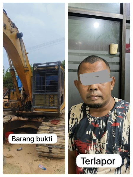 Polres Pelalawan Bongkar Tambang Galian C Ilegal di Kerumutan, Satu Excavator Disita dan Pelaku Diamankan