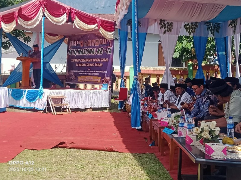 Pembukaan MTQ Nasional ke-IX di Nagari Talang Tangah Meriah, Pengurus LPQ Kecamatan Sungai Tarab Resmi Dilantik