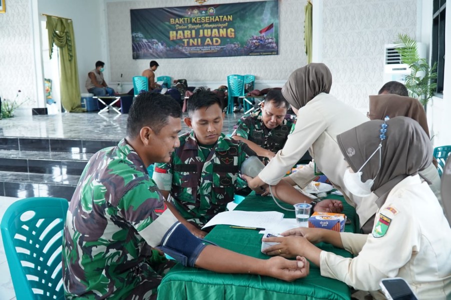 Peringati Hari Juang TNI AD 2025, Kodim 0314/Inhil Gelar Bakti Sosial Kesehatan