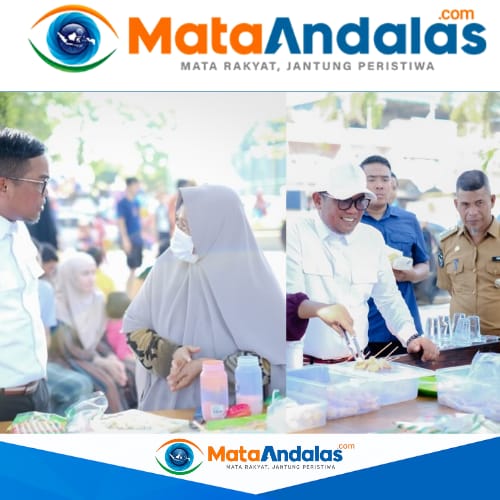 Bupati Pelalawan H. Zukri Bangkitkan Semangat UMKM Warga Kurang Mampu di Taman Bola Pangkalan Kerinci