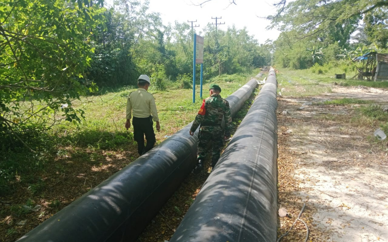 Jaga Jalur Pipa Minyak, Koramil 01 Dumai Patroli Keamanan