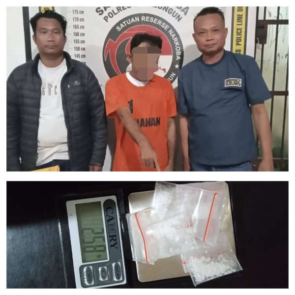 Polres Simalungun Tangkap Pria Pengedar Sabu di Pamatang Simalungun
