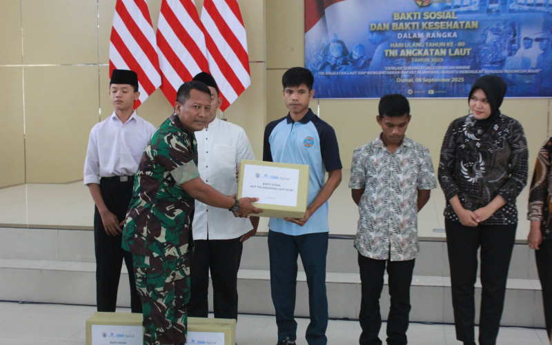 Sinergi TNI di Dumai: Dandim Letkol Inf Ronald Manurung Dukung Bakti Sosial Lanal Dumai