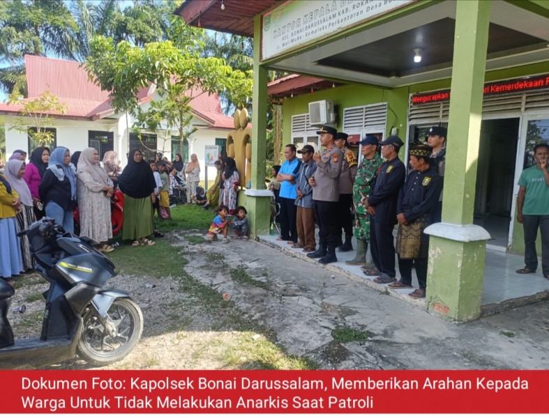 Patroli Skala Besar di Bonai Darussalam, Polisi dan Warga Bersatu Perangi Narkoba