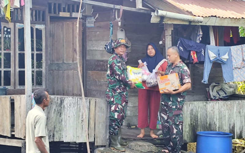 Kodim 0320 Dumai Salurkan Sembako, Dandim: Wujud Kepedulian TNI kepada Rakyat