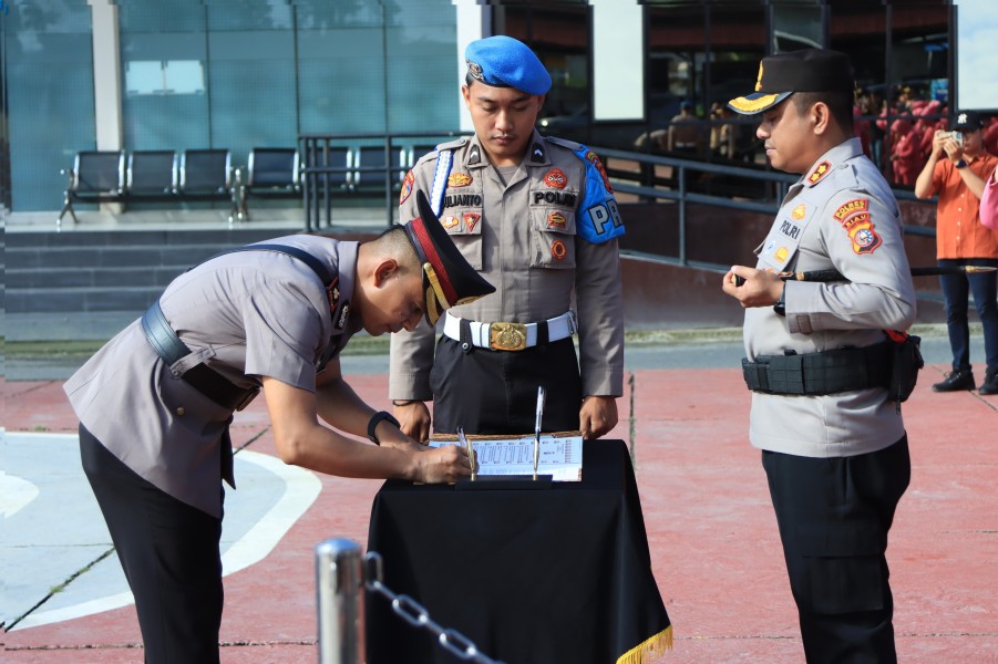 AKBP Farouk Oktora Pimpin Sertijab Besar-besaran di Polres Inhil, Berikut Daftar Namanya