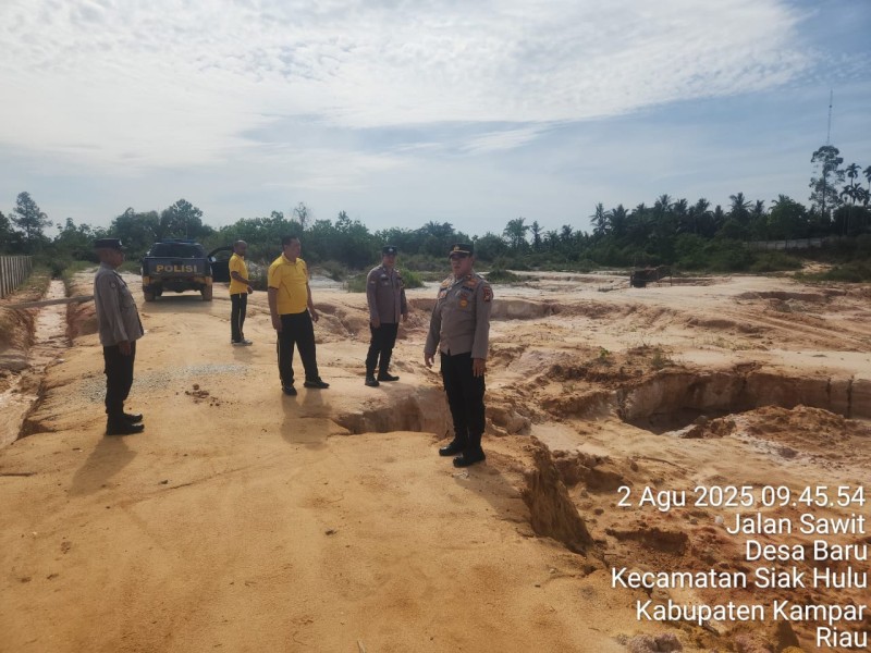 Polisi Cek Lokasi Galian C di Siak Hulu, Aktivitas Sudah Berhenti!
