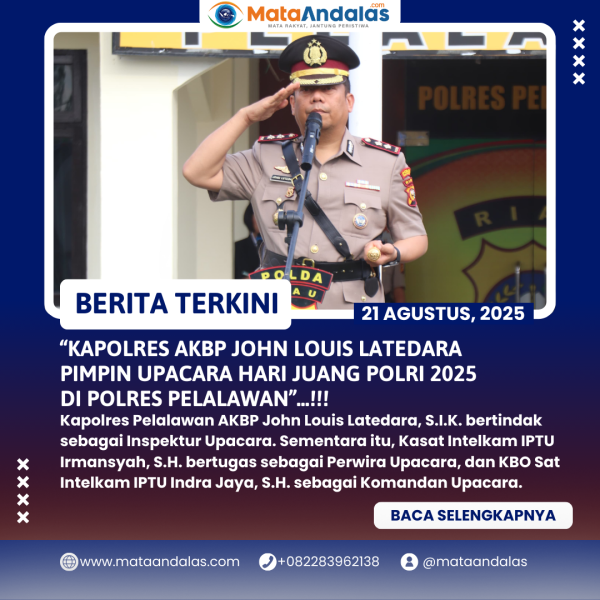 Kapolres AKBP John Louis Latedara Pimpin Upacara Hari Juang Polri 2025 di Polres Pelalawan