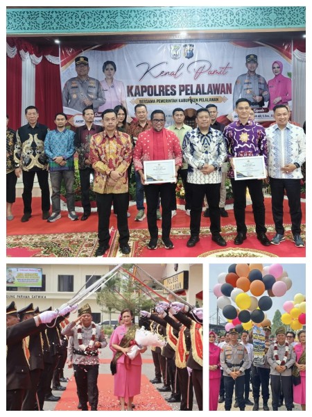 Zukri Sambut Kapolres Baru, Lepas John Louis Letedara: Sinergi Pemkab–Polri Jadi Kunci Pelalawan Aman dan Sejahtera