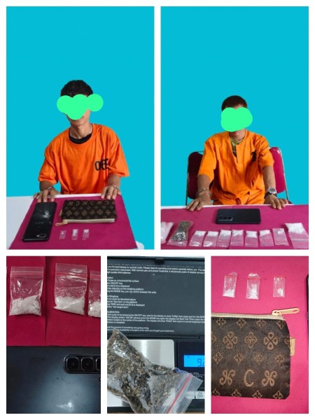 Satresnarkoba Polres Pelalawan Ringkus Dua Pelaku, Sabu dan Ganja Diamankan dari Pangkalan Kerinci hingga Desa Sering