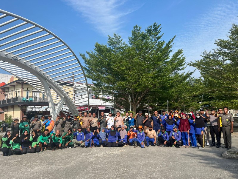 Polsek Sungai Apit Gelar Karya Bakti Kebersihan, Wujud Sinergi Jaga Lingkungan Sehat