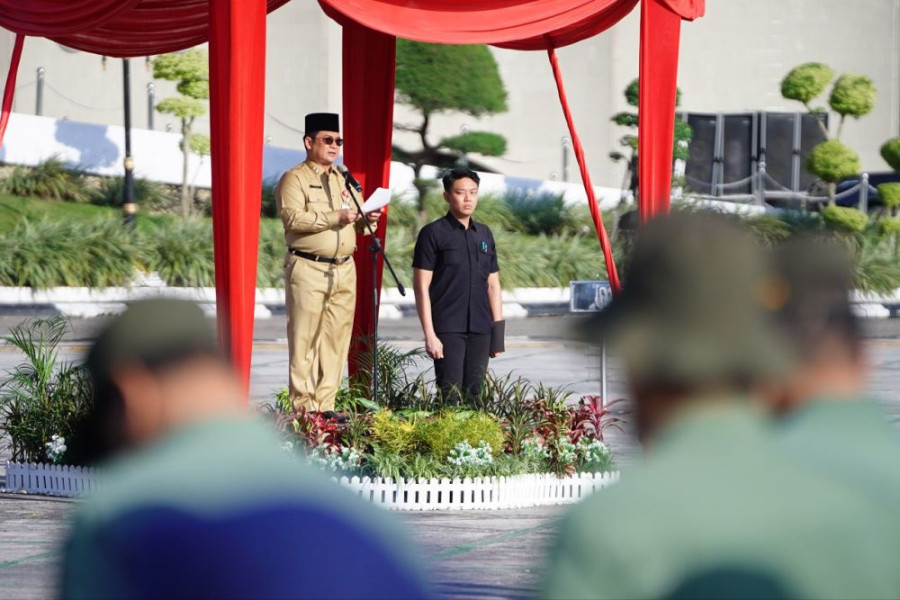 Jadi Inspektur Apel Kebangsaan 2025, Sekdaprov Riau : Komitmen Jaga Riau Damai dan Rukun