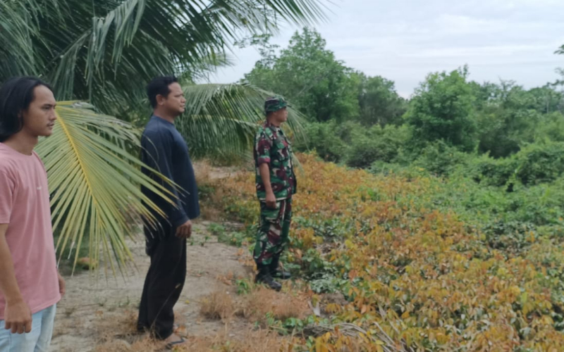 Babinsa Sungai Sembilan Terus Edukasi Warga Bahaya dan Sanksi Pembakaran Lahan