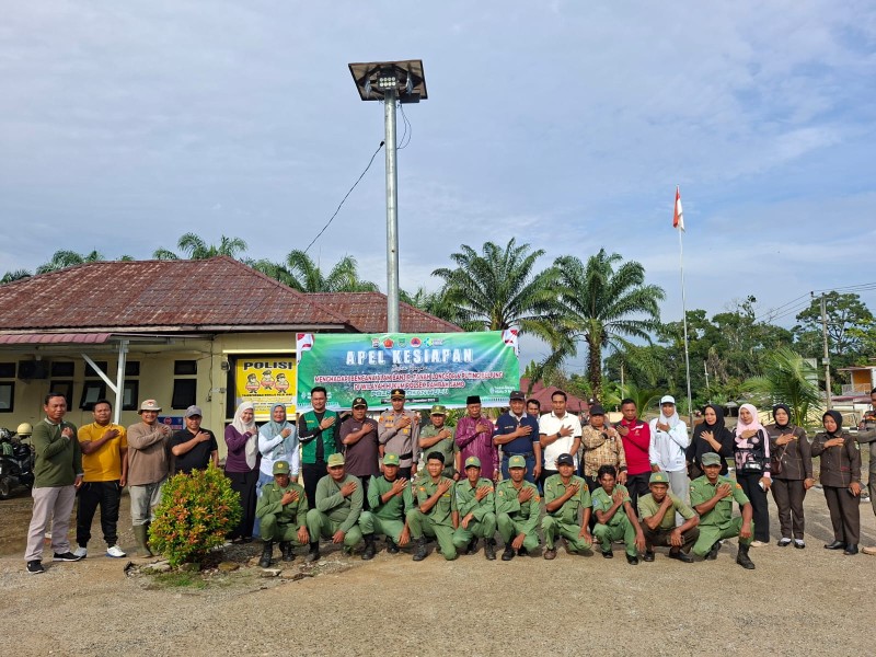 Polsek Rambah Samo Gelar Apel Siaga Bencana, Tegaskan Kesiapan Hadapi Potensi Banjir & Cuaca Ekstrem
