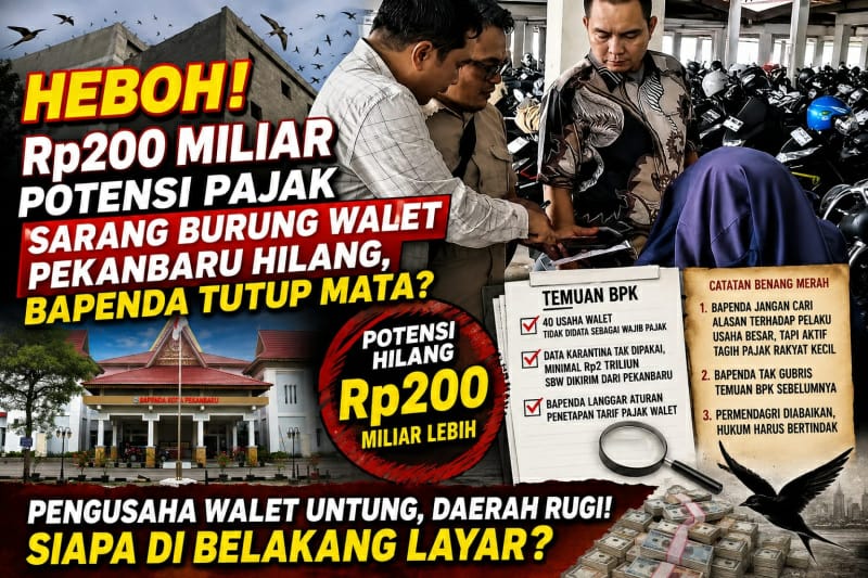 Heboh! Rp200 Miliar Potensi Pajak Bisnis Walet di Pekanbaru melayang, Bapenda tutup Mata?