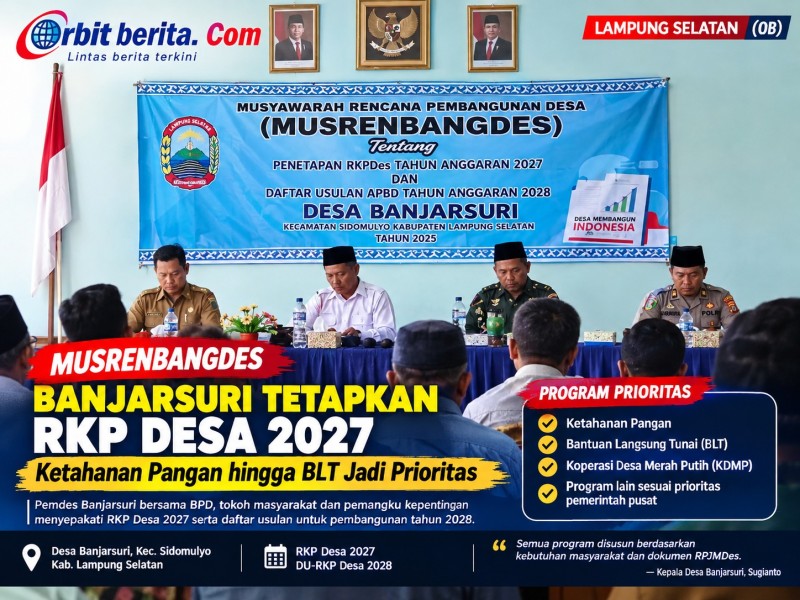 Musrenbangdes Banjarsuri Tetapkan RKP Desa 2027, Ketahanan Pangan hingga BLT Jadi Prioritas