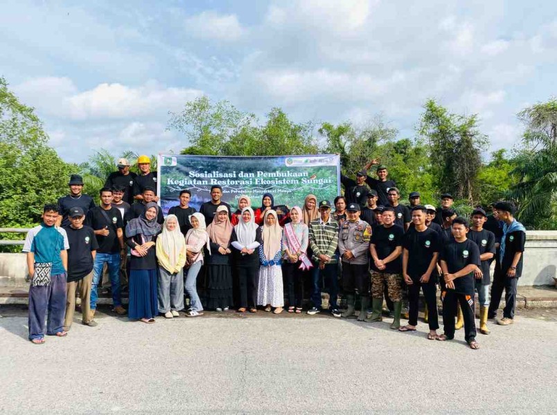 Keslimasy dan Desa Bantan Tua Bersinergi Pulihkan Ekosistem Sungai Jangkang