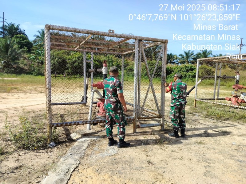 Babinsa Koramil 03/Minas Perkuat Keamanan Wilayah Operasi SKK Migas PT. PHR