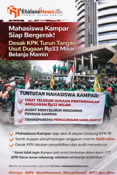 Mahasiswa Kampar Siap Aksi di Jakarta, Desak KPK Usut Dugaan Anggaran Mamin Rp33 Miliar