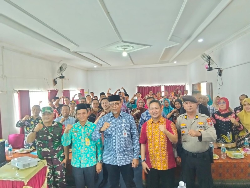 Koramil 06/Kateman Hadiri Rapat Tim Evaluasi Kerja Kecamatan