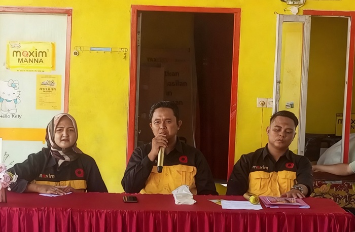 Maxim Resmi Beroperasi di Bengkulu Selatan, Gandeng Polsek Kota Manna Gelar Konvoi dan Doa Bersama